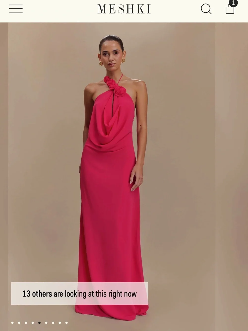 Meshki Rosalia Dress in Raspberry - Picture 4 of 5